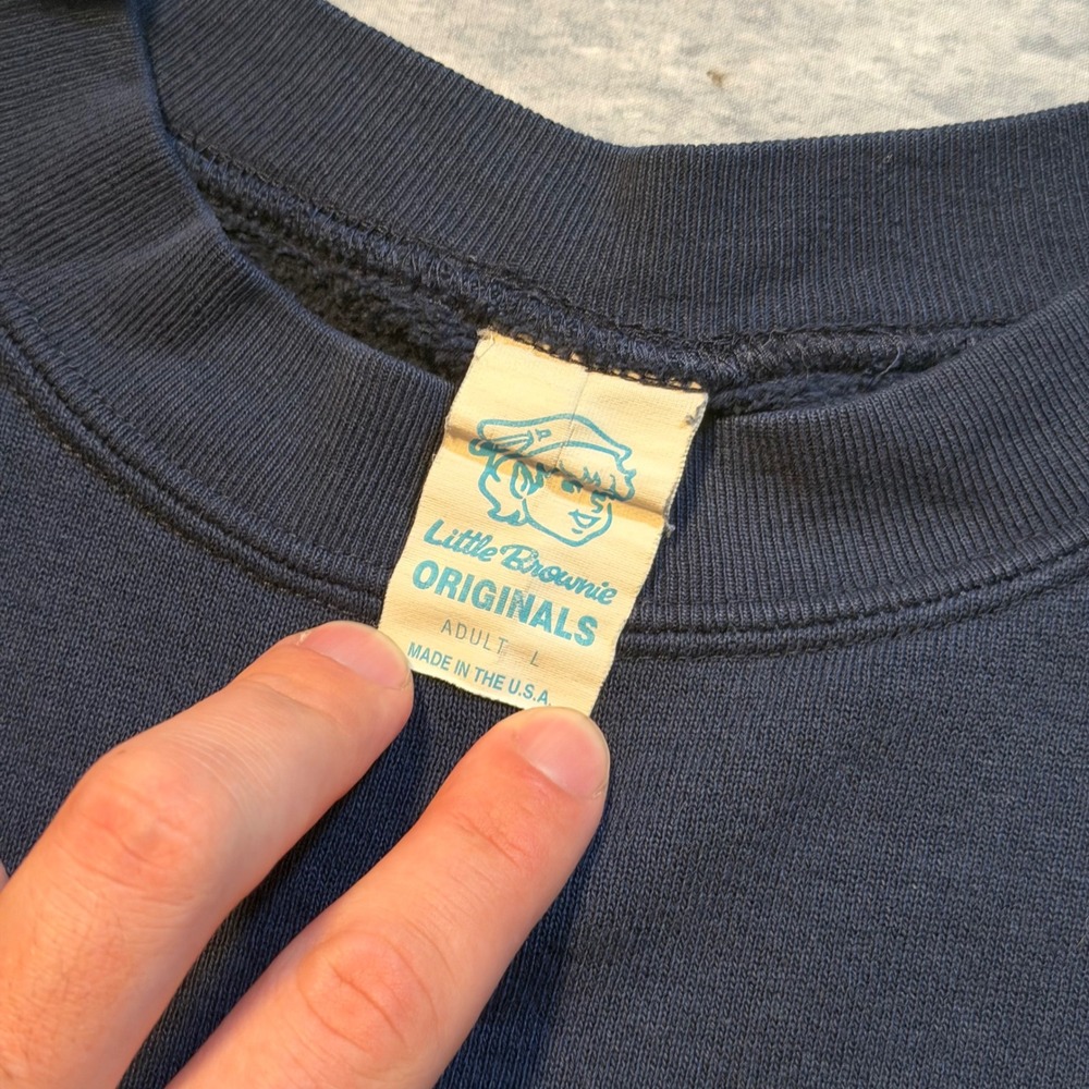 Vintage Dream Catcher Crewneck Sweatshirt Navy Large 90s Little Brownie - Picture 3 of 6